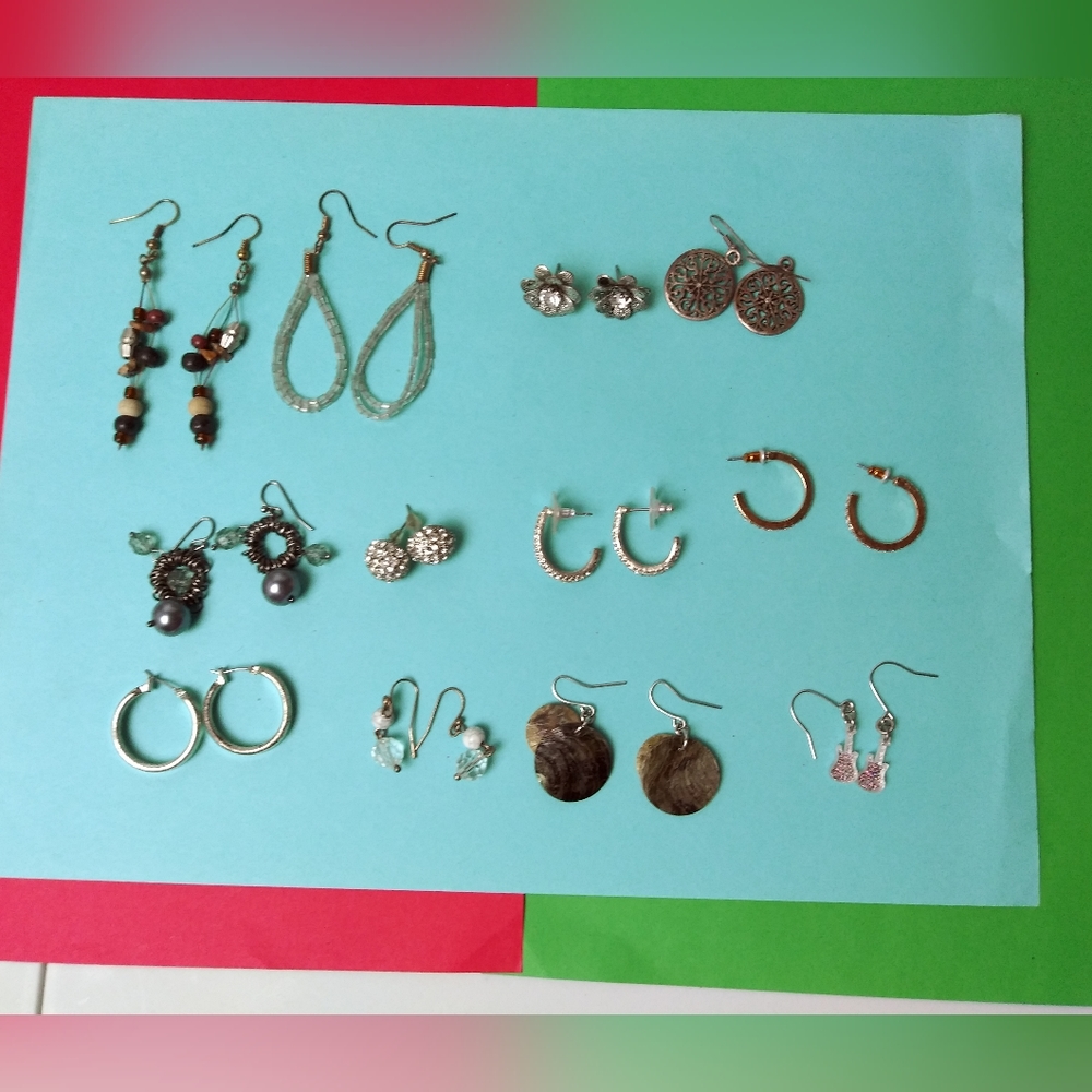 Casual Women's Exquisite Earrings Assortment Bundle Of 12